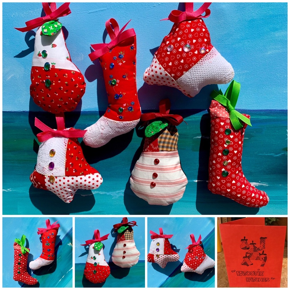 PATOOTIE PATCHES Batch of 6 Handmade Ornaments
